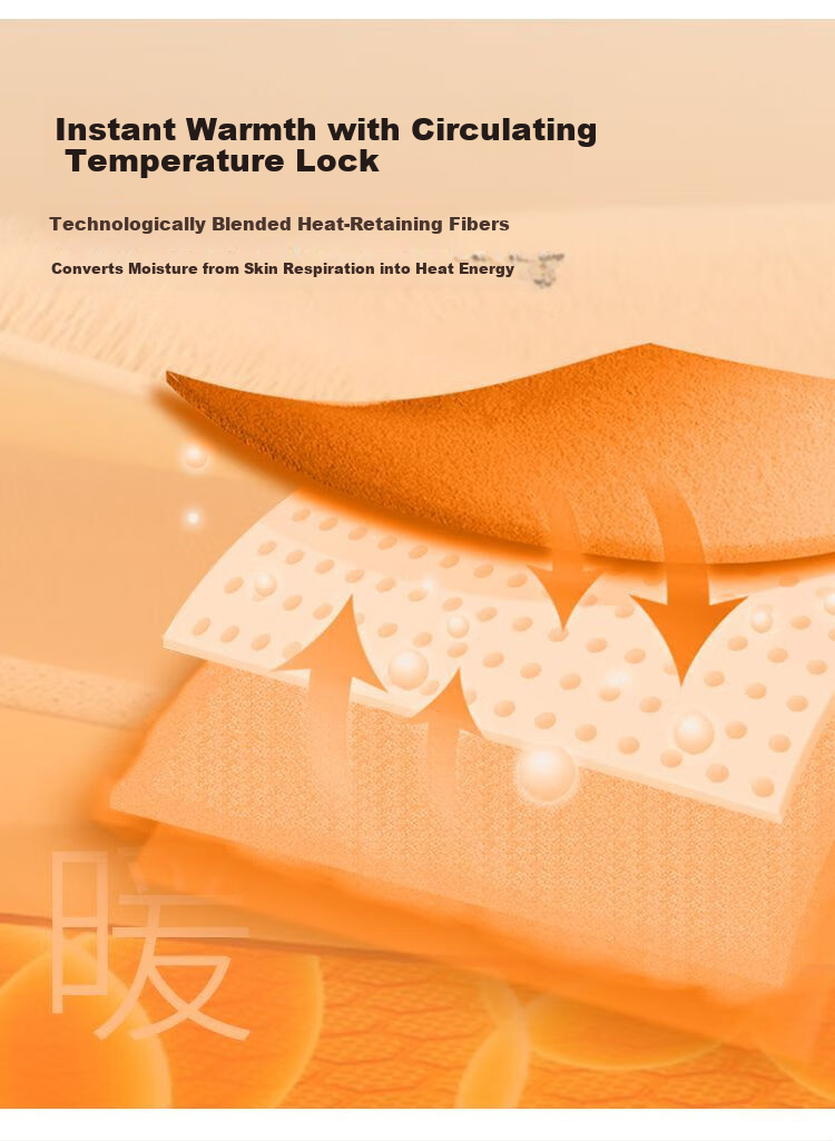 GUJIN Double-Sided Fleece Lined Mink Cashmere and Lyocell Thermal Underwear Set for Women Thickened Autumn Winter Heat Retaining Base Layer Top and Bottom 5