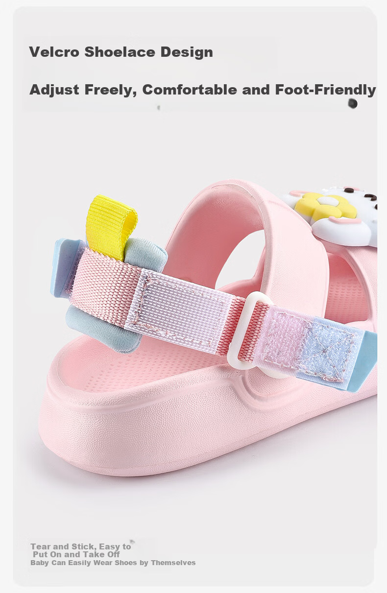 Balabala Kids Slippers Boys Summer Toddler Girls Closed-Toe Home Shoes Outdoor Baby Clog Sandals Children Cool Slippers 5