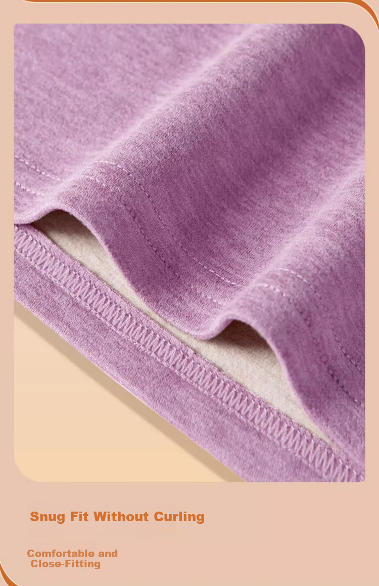 LangSha Women's Thermal Underwear 10A Antibacterial Mite-Resistant Double-Sided Fleece Autumn Top and Bottom Set with German Velvet Heating Fabric 16