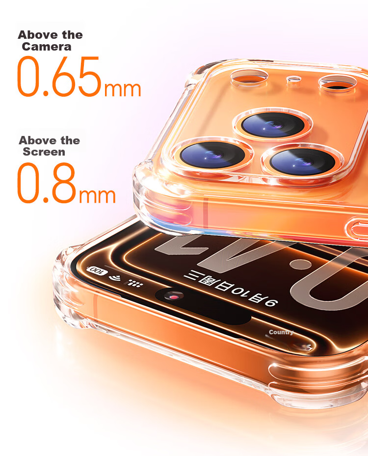 Ugreen [Upgraded Dual Airbags | Full Camera Button Coverage] Compatible with iPhone 17 Pro Case, Ultra-Thin Transparent Full-Coverage Shockproof Silicone Soft Case for Apple 17 Pro 12