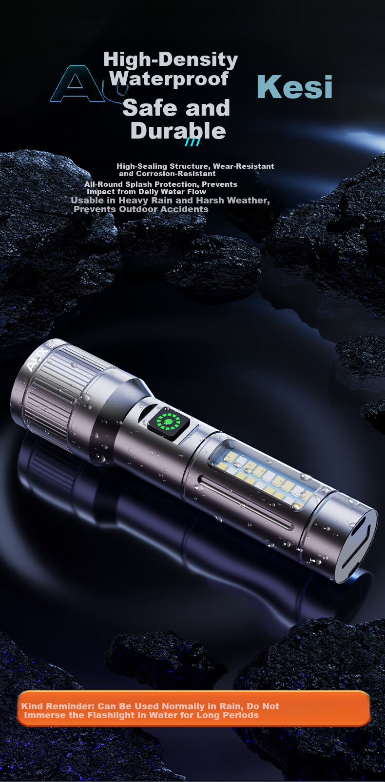 AUX Flashlight, Compact And Portable, New Mini Model with Strong Light, Rechargeable, for Home Use, Hiking, Night Climbing, Long Battery Life, Zhazhile 11