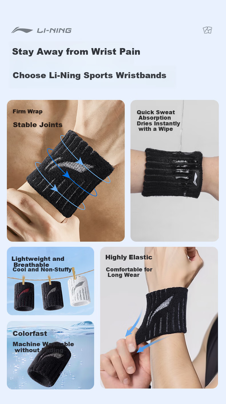 LI-NING Wrist Support TFCC Tendonitis Fitness Wrist Brace Sports Injury Stabilizer Badminton Bench Press Compression Sleeve 1