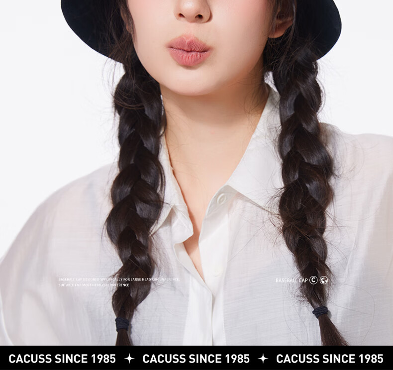 CACUSS Women's Fisherman Hat Spring Summer Outdoor Casual Embroidered Sunshade Breathable Cotton Bucket Hat Slimming Face Lanye Black 2