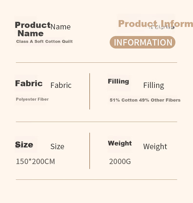 Grace 10A Antibacterial Xinjiang Cotton Quilt Double Home Use Four Seasons Cotton Quilt Core Spring and Autumn Quilt 200*230cm 5 Jin 15