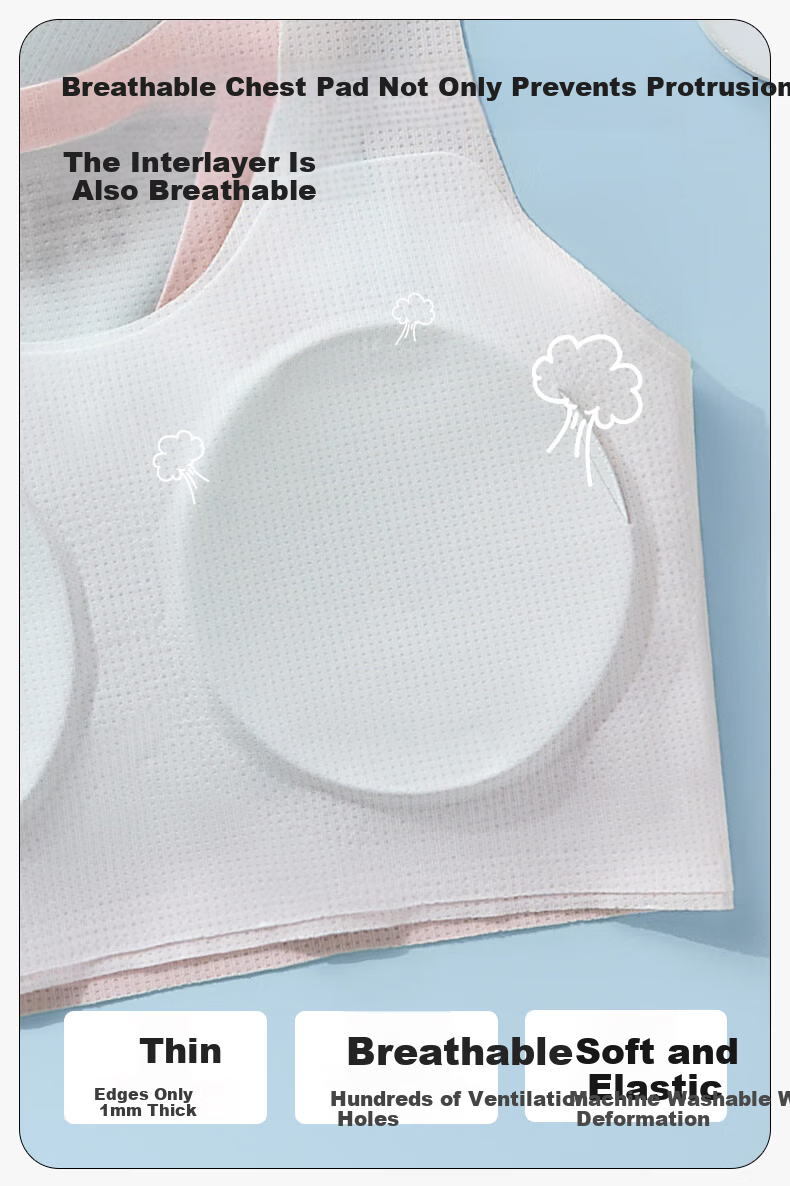 Herbal Original Color Girls' Underwear Development Stage Teen Sports Bra Seamless Vest for Middle and High School Students Phase One 6