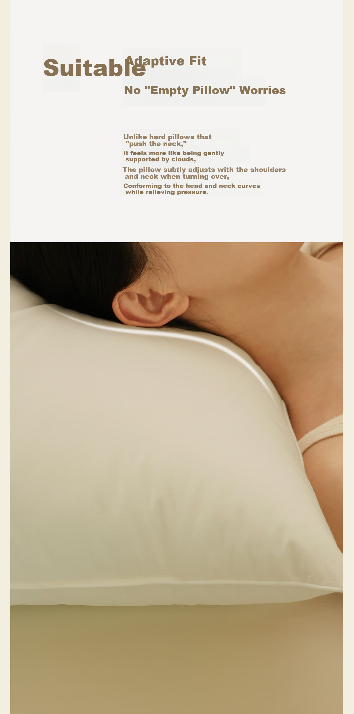 MIDO HOUSE Mingdu Soft And Slow Rebound Hotel Pillow, All-Cotton Pillow Core, Neck Support, Single Pack, Low Pillow, 48*74cm 7