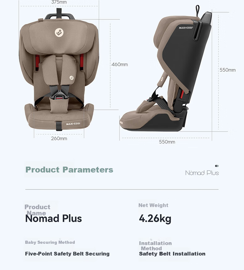 Maxi-Cosi Nomad Plus Portable Child Safety Seat ADAC New National Standard 15 Months-4 Years 13