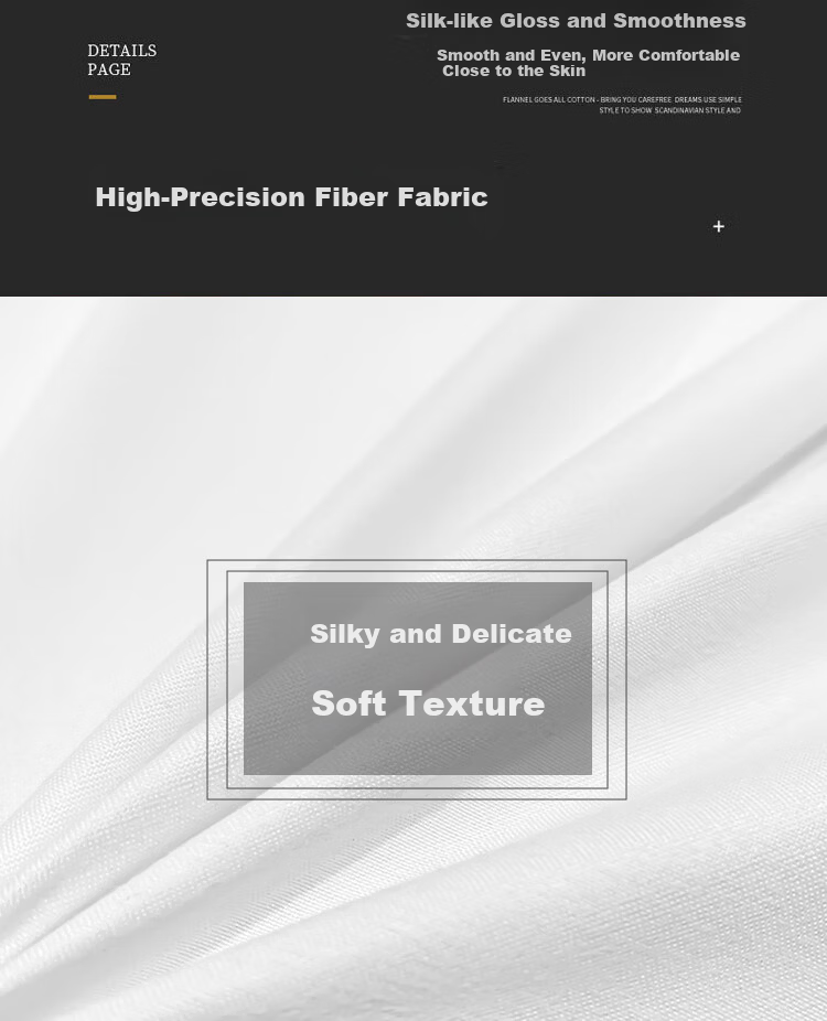 ZiiU Hotel Bedding Set 3-Piece Pure White Sheet Duvet Cover Pillowcase Silky Wrinkle-Resistant Durable 1.2m Bed White 6