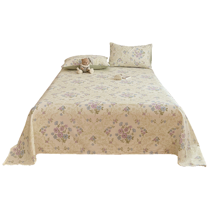 Hodo Pure Cotton Bed Sheet, Single Piece, 100% Xinjiang Cotton, Thickened Bed Cover for Student Dormitory, 160*230cm, Lanchi