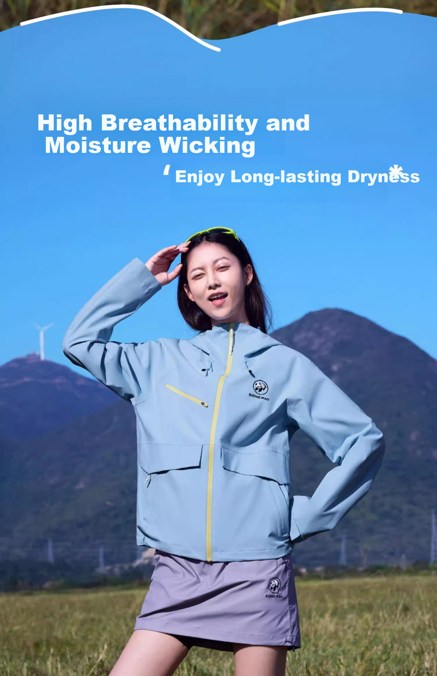 CAMEL Panda Single-Layer Windproof Waterproof Outdoor Mountaineering Jacket Unisex Colorblock A35BA31140 M 9