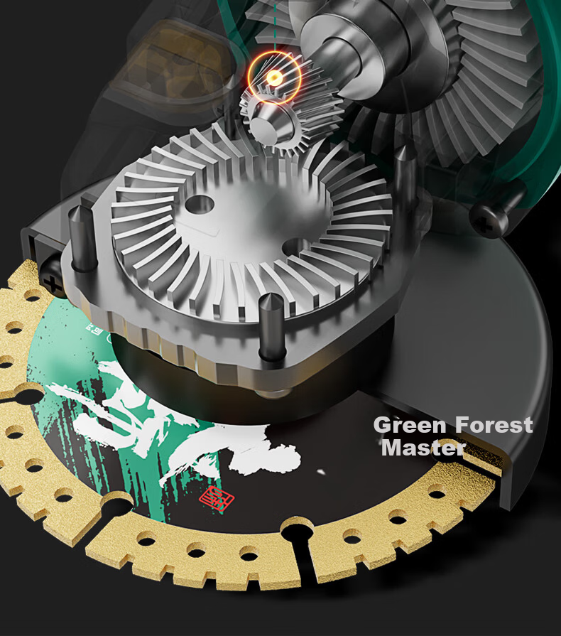 GREENER Digital Display Lithium Battery Brushless Angle Grinder 24-Piece High-Power Cordless Multifunctional Cutting Polishing Grinding Machine 10