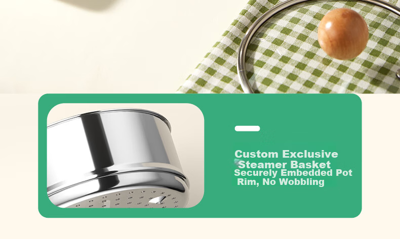 PLODON Baby Food Pot Milk Pot 316L Stainless Steel Non-Coated Soup Pot Small Frying Pan Steaming and Cooking Integrated Infant Food Pot 10