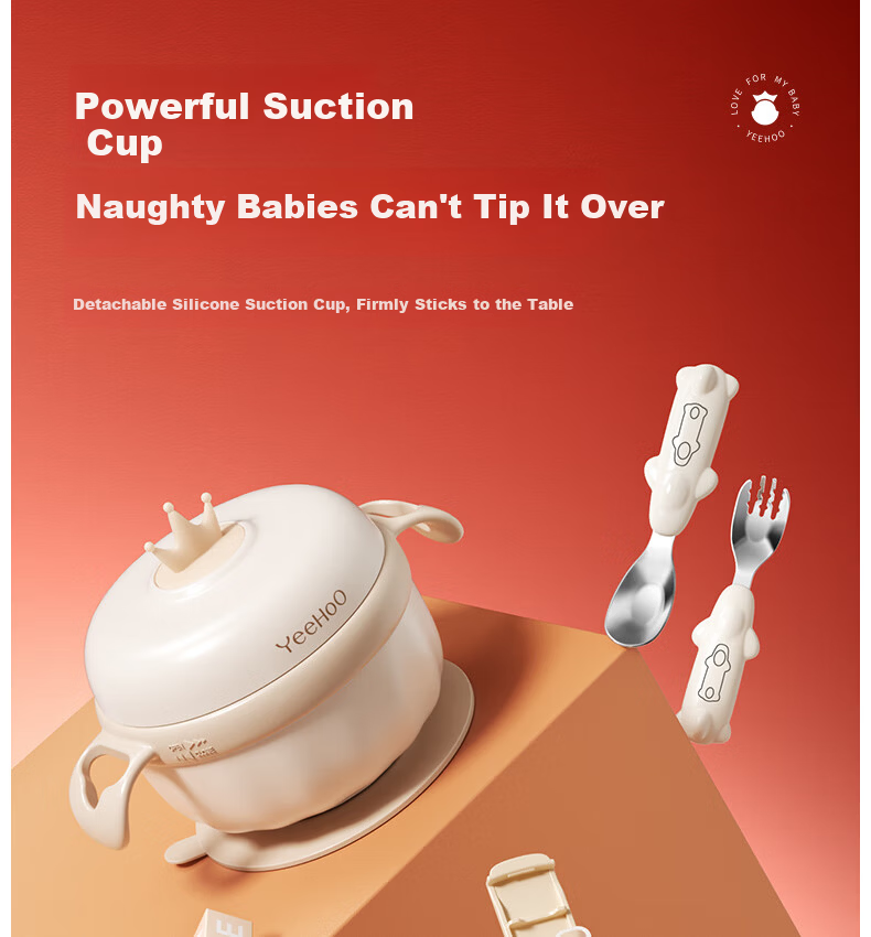 YEEHOO Baby Feeding Bowl Set Gift Box Children's Day Gift Tableware Baby Feeding Tools Full Set First Solid Food Birthday Gift 15