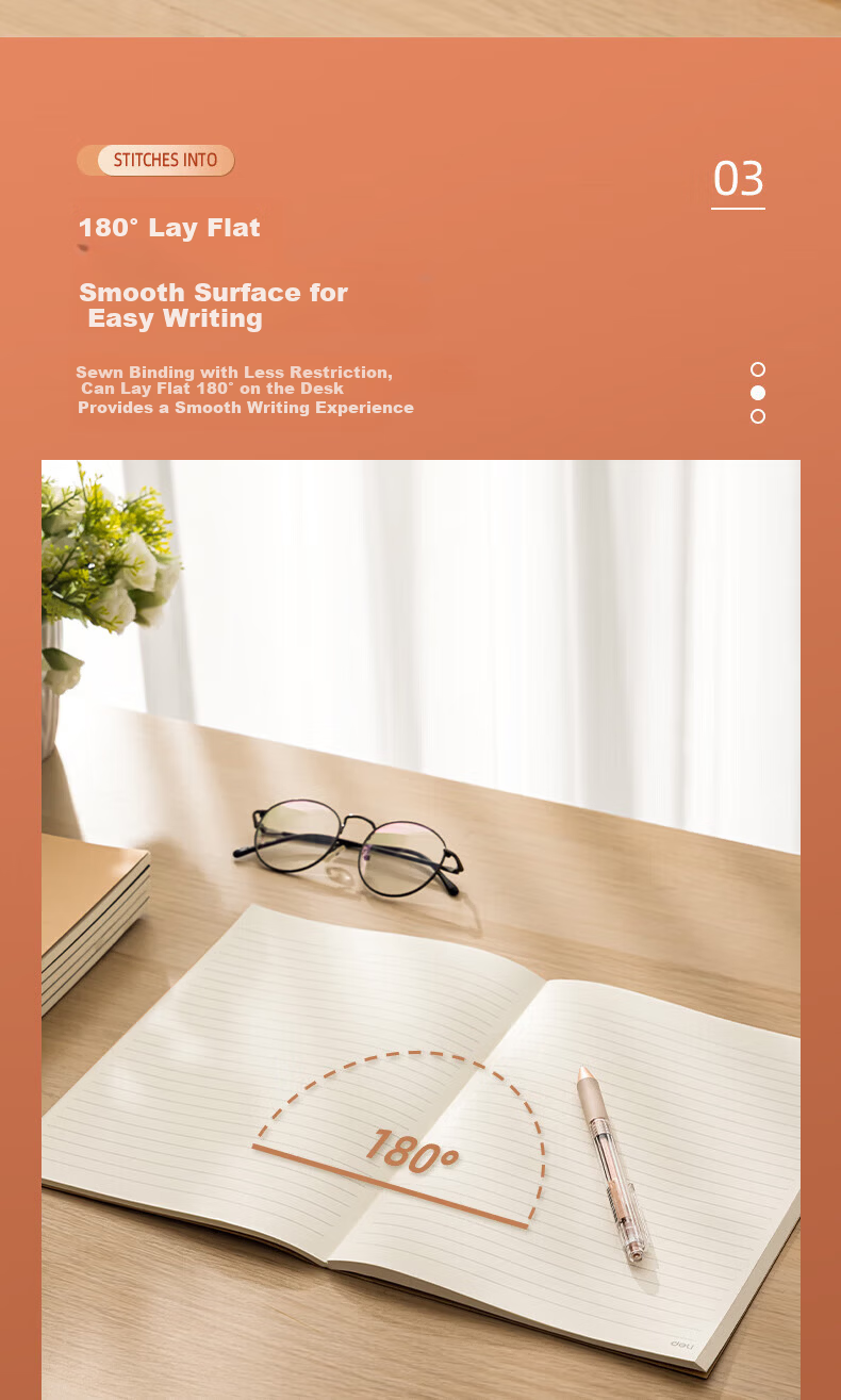 Deli 6 B5/40 Sheets Kraft Paper Stitched Soft Notebook/Office Journal/Diary Stationery Notebook Student Notebook P033459 7