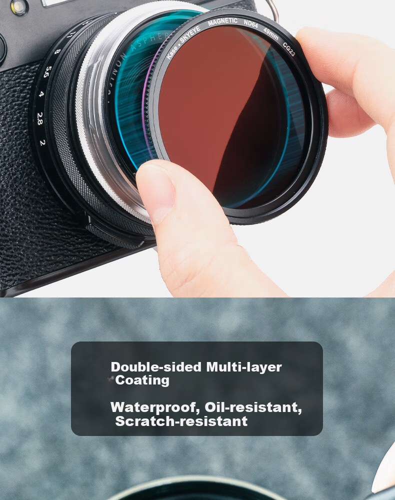 Kase UV Filter for Fujifilm X100V X100F X100Vi Digital Camera Series MC Multi-Coated UV Lens Silver 8