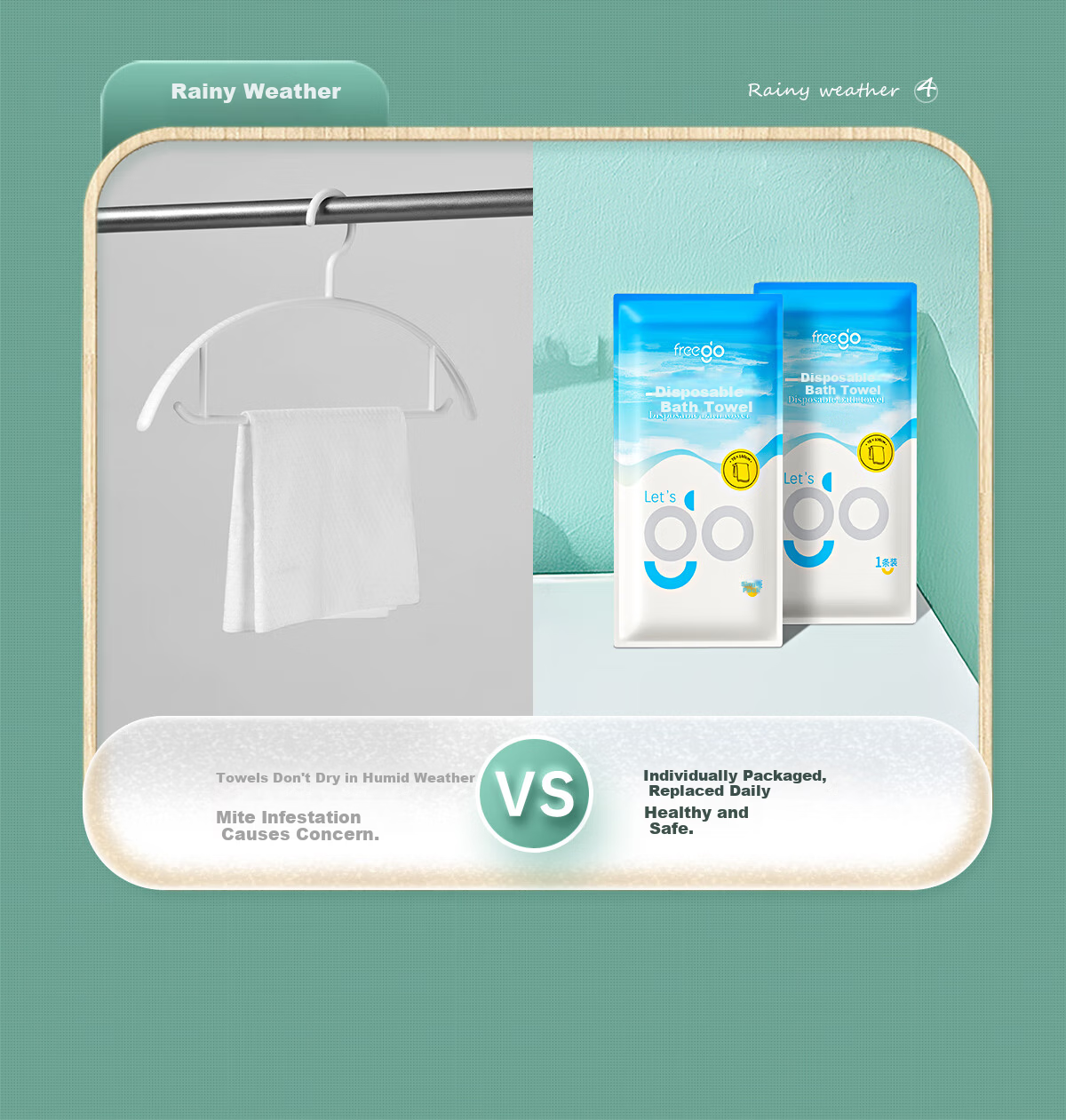 Freego Disposable Bath Towel Thickened Large Pearl Texture Portable Travel Set Non-Compressed 7 Packs 5