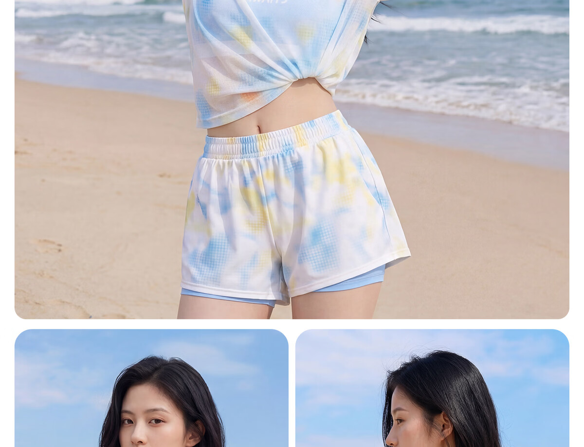 361° Women's Three-Piece Swimsuit Set Loose Plus Size Slimming Beach Swimming Diving Vacation Swimwear Hot Spring 20