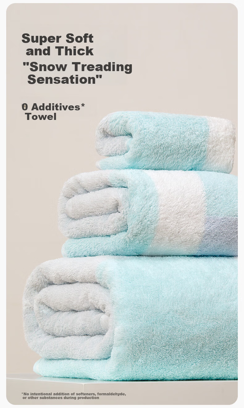 PurCotton Long-Staple Cotton Double-Sided Terry Bath Towel Home Use Pure Cotton Absorbent Soft Quick-Dry Bath Towel Ruomeng Purple 90x150cm 2