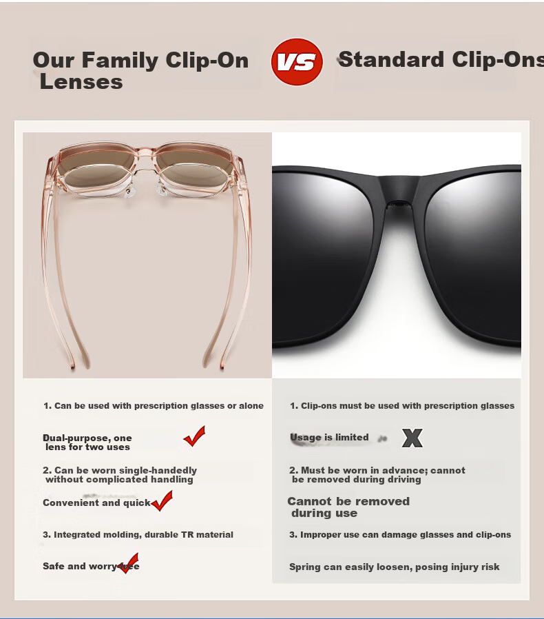 LESCA LUNETIER Polarized Clip-On Sunglasses for Women UV Protection Driving - Upgraded Polarized Brown Frame with Brown Lenses 8