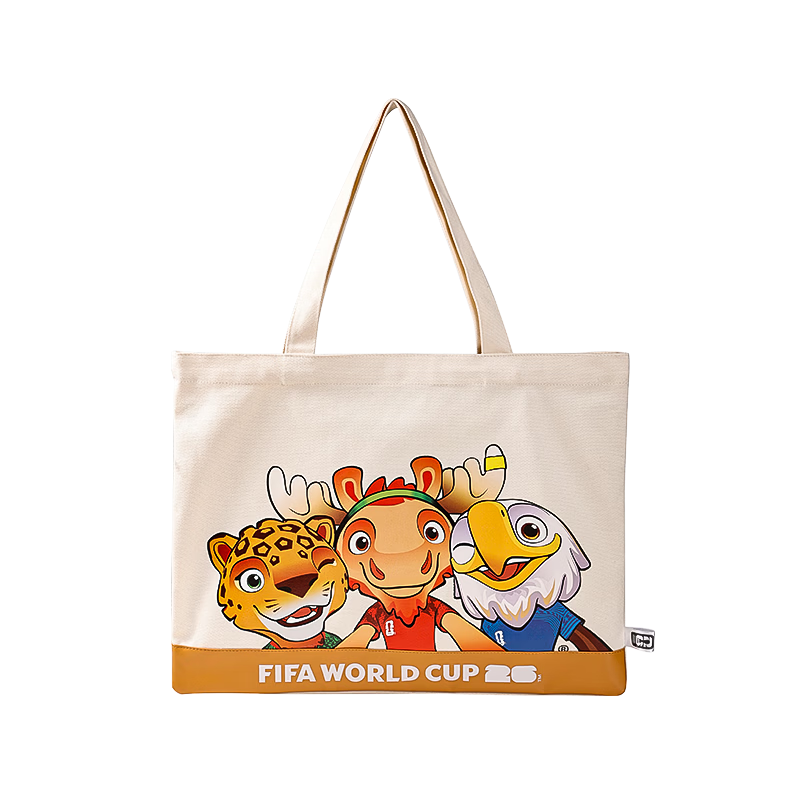 FIFA 2026 World Cup Official Licensed Mascot Canvas Tote Bag Fan Gift Souvenir