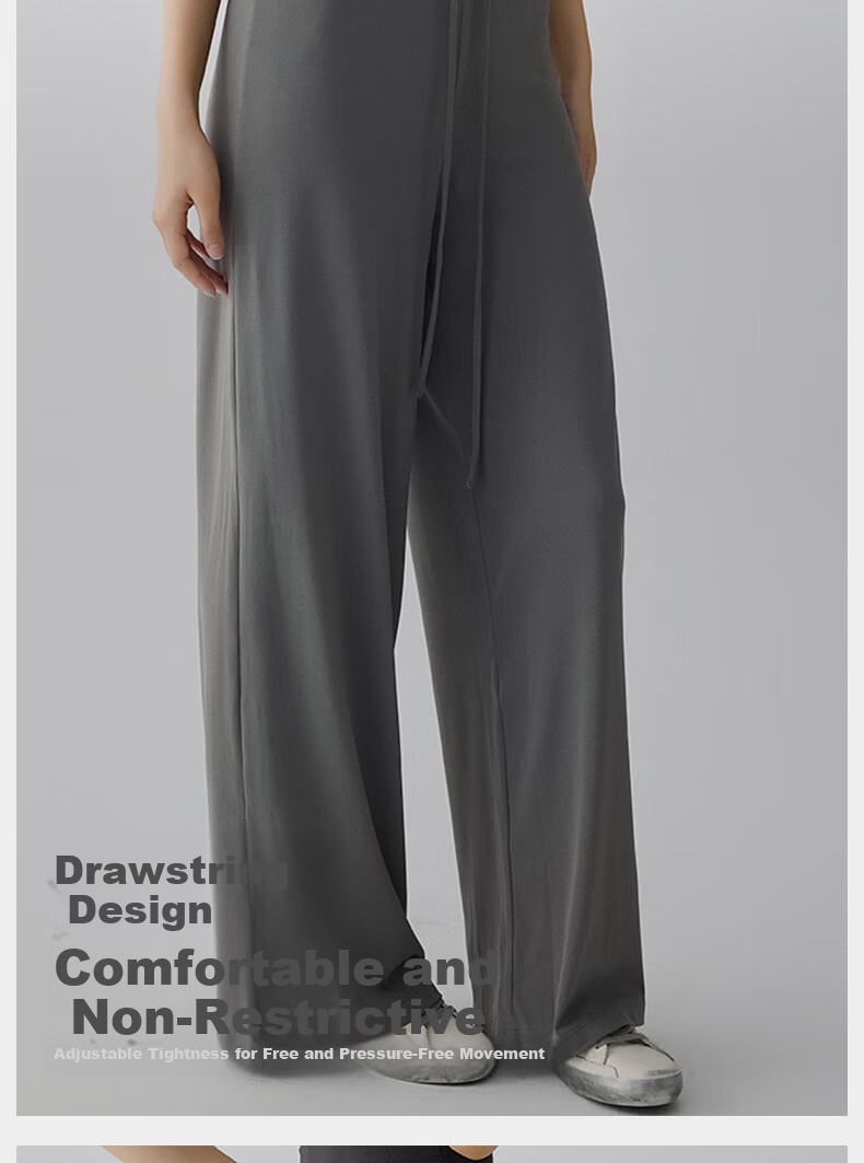 XUEXIMAN New Straight Loose Yoga Pants Cool Running Wide-Leg Sports Professional Training Fitness Pants Summer Thin 5