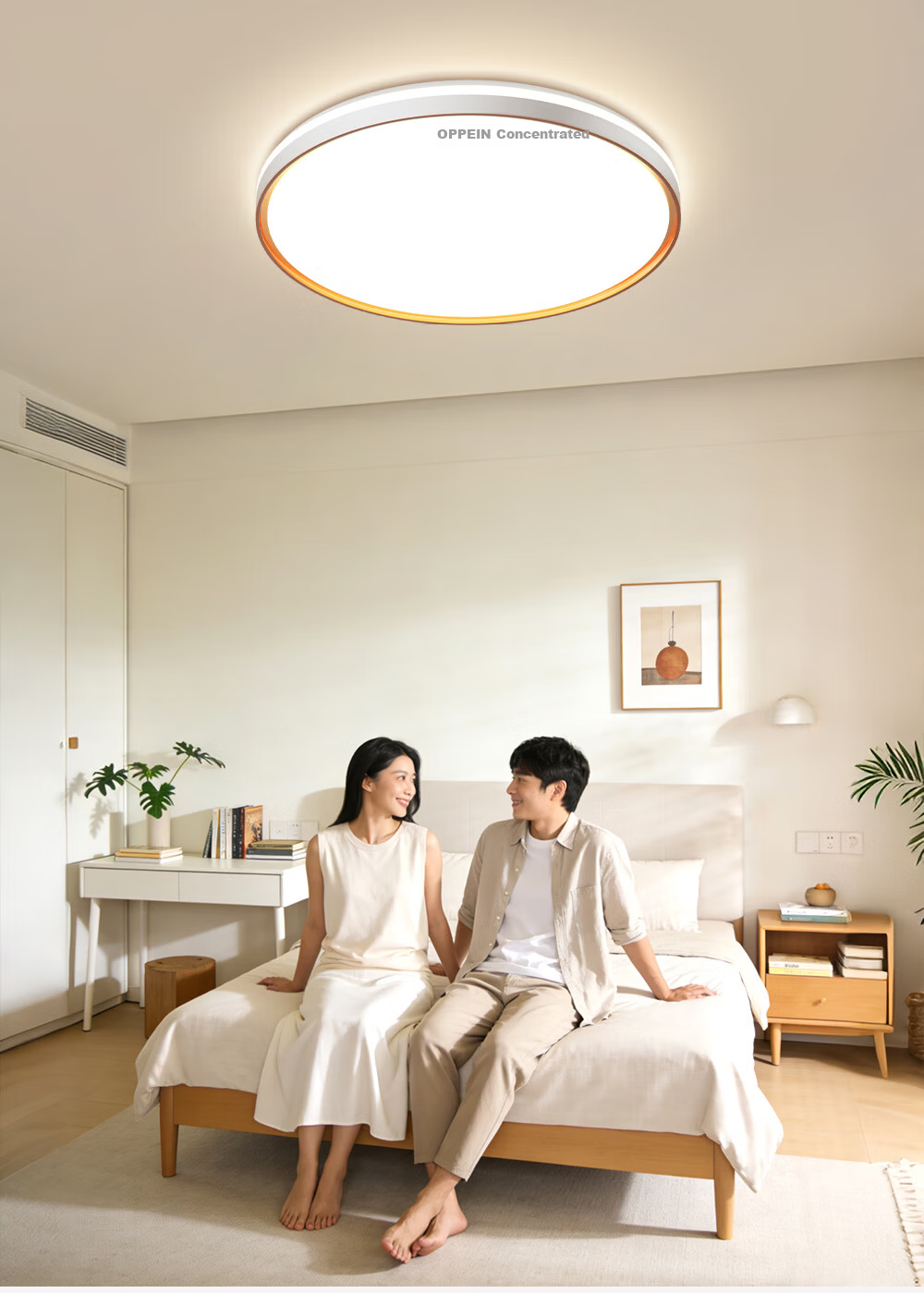Oppein Full Spectrum Eye Protection LED Ceiling Light for Bedroom Study Children's Room Modern Minimalist Lighting with Installation Included 15