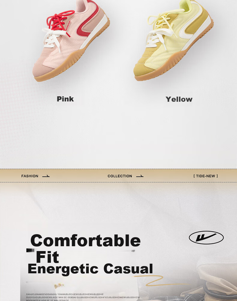 Warrior Women's Sneakers 2026 Summer New Dopamine Soft Sole German Training Shoes Casual Women's Shoes A-Gan Women's Shoes Yellow Size 37 3