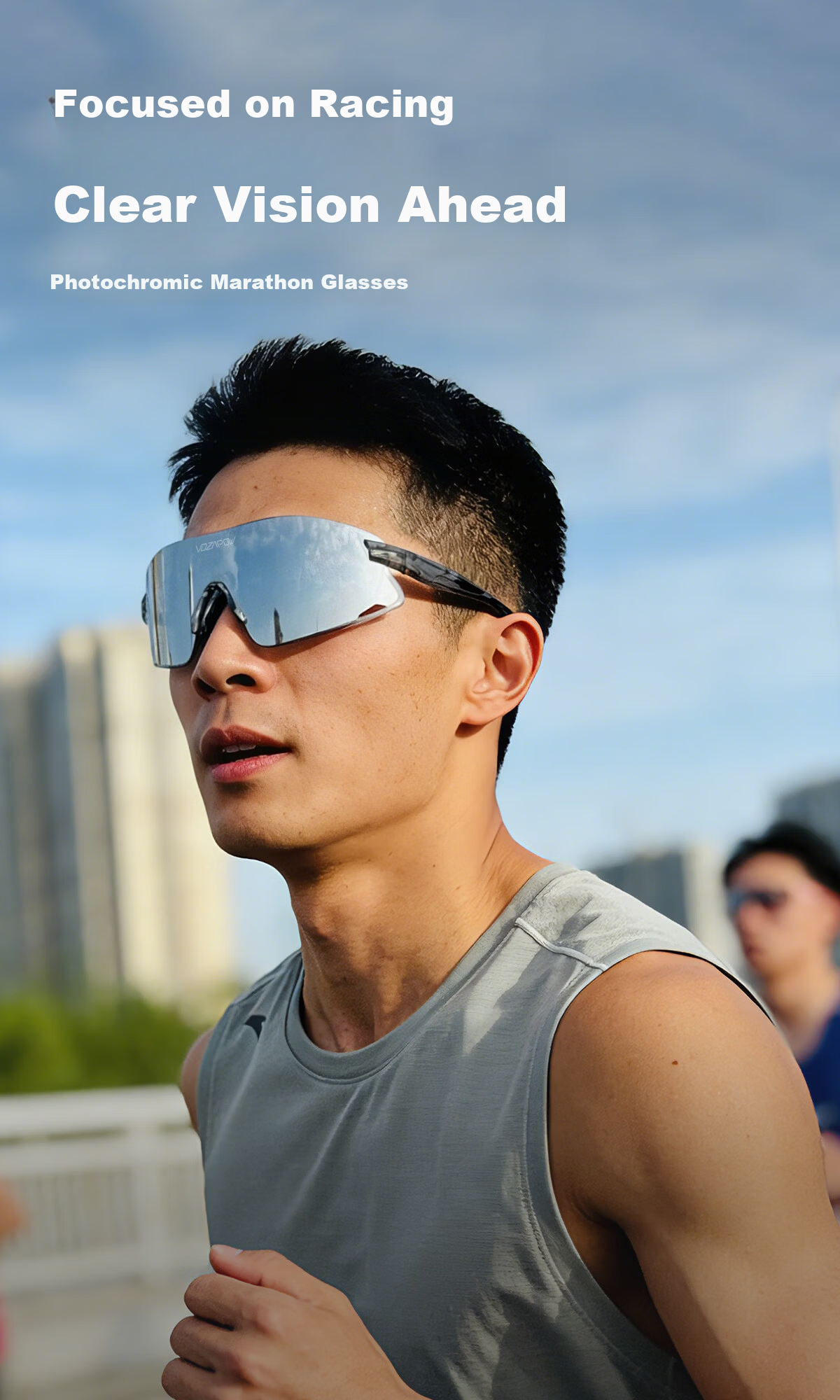 VOZAPOW Photochromic Running Glasses Marathon Sports Protective Eyewear Day and Night Outdoor Mountaineering Sunglasses for Men and Women 3