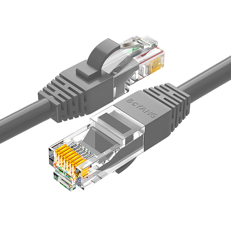 Boyang Cat6 Unshielded Ethernet Patch Cable 5m Gray POE Power Supply BY-605H