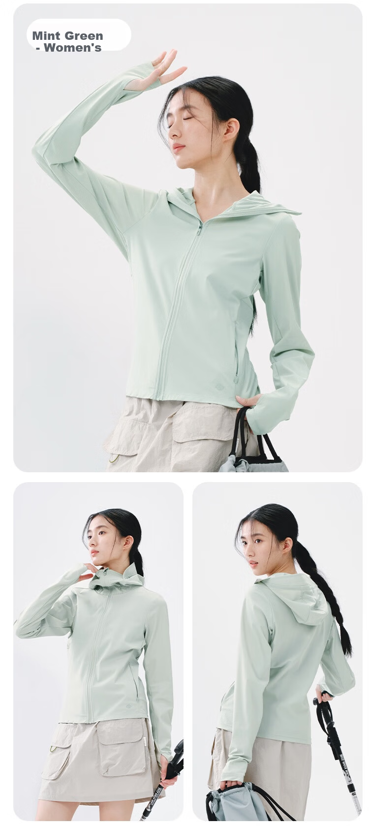 JD Jingzao UPF300+ Sun Protection Jacket Spring Summer Unisex Couple Gift Rock Blue S 24