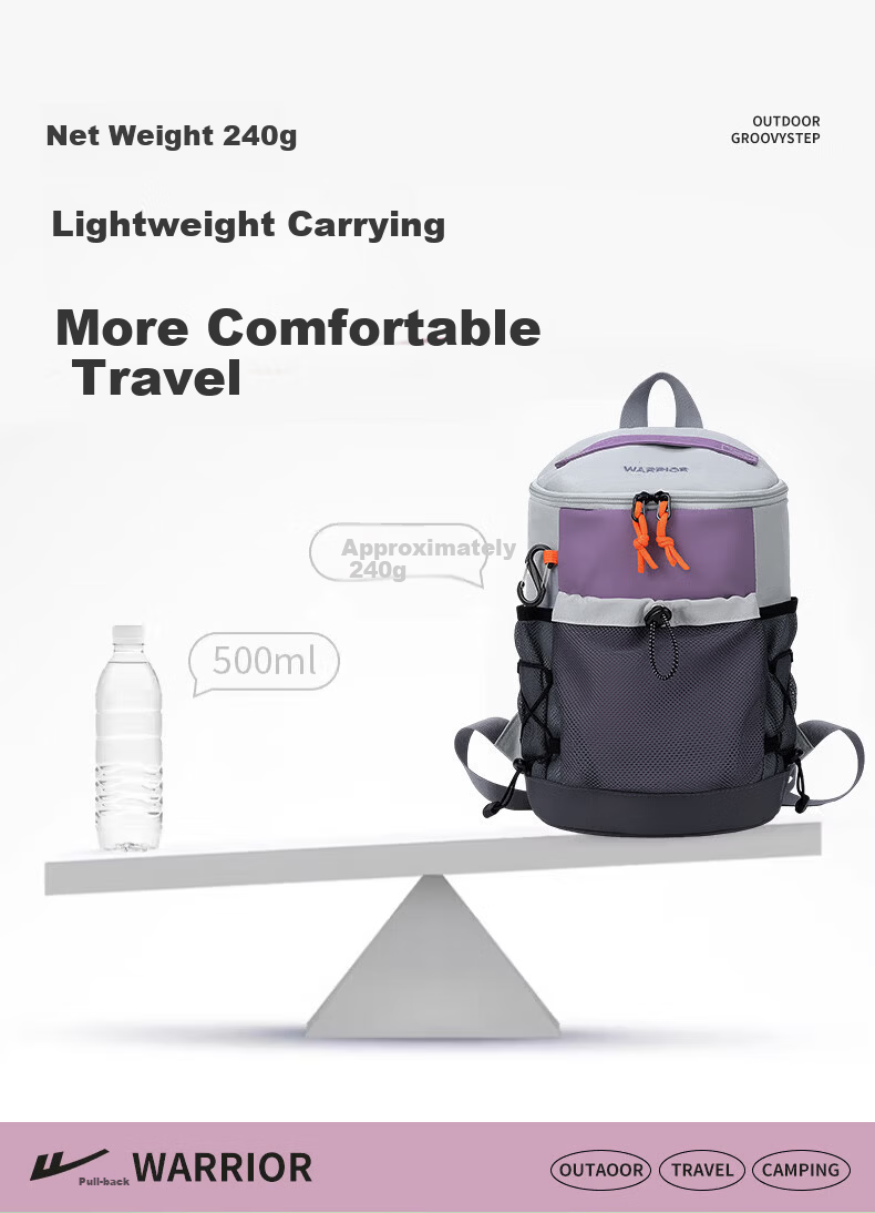 Warrior Outdoor Large Capacity Lightweight Stylish Water-Resistant Casual Hiking Backpack Travel Bag for Men and Women School Bag 7