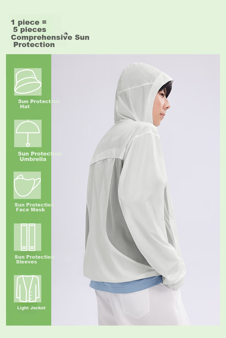 Beneunder Men's Sunscreen Jacket Skin Coat UV Protection Breathable Water-Repellent Outdoor Sports TS114 14