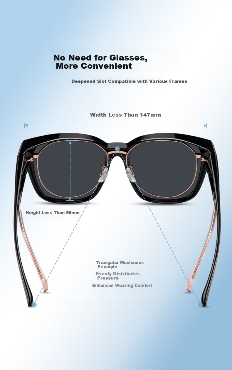 LOHO Polarized Prescription Sunglasses for Women and Men, Clip-On UV Protection Driving Glasses 3