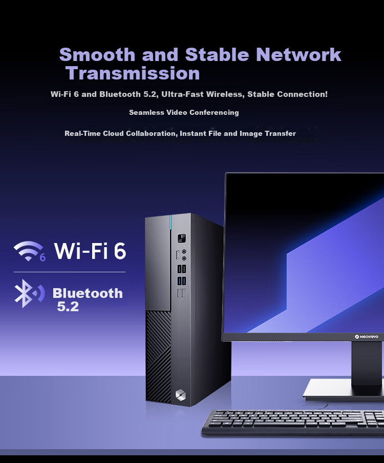Mechanical Revolution Wujie S500 Commercial Office Desktop Computer (Core i5-14450HX, 16GB DDR5, 512GB SSD, WiFi6) 6