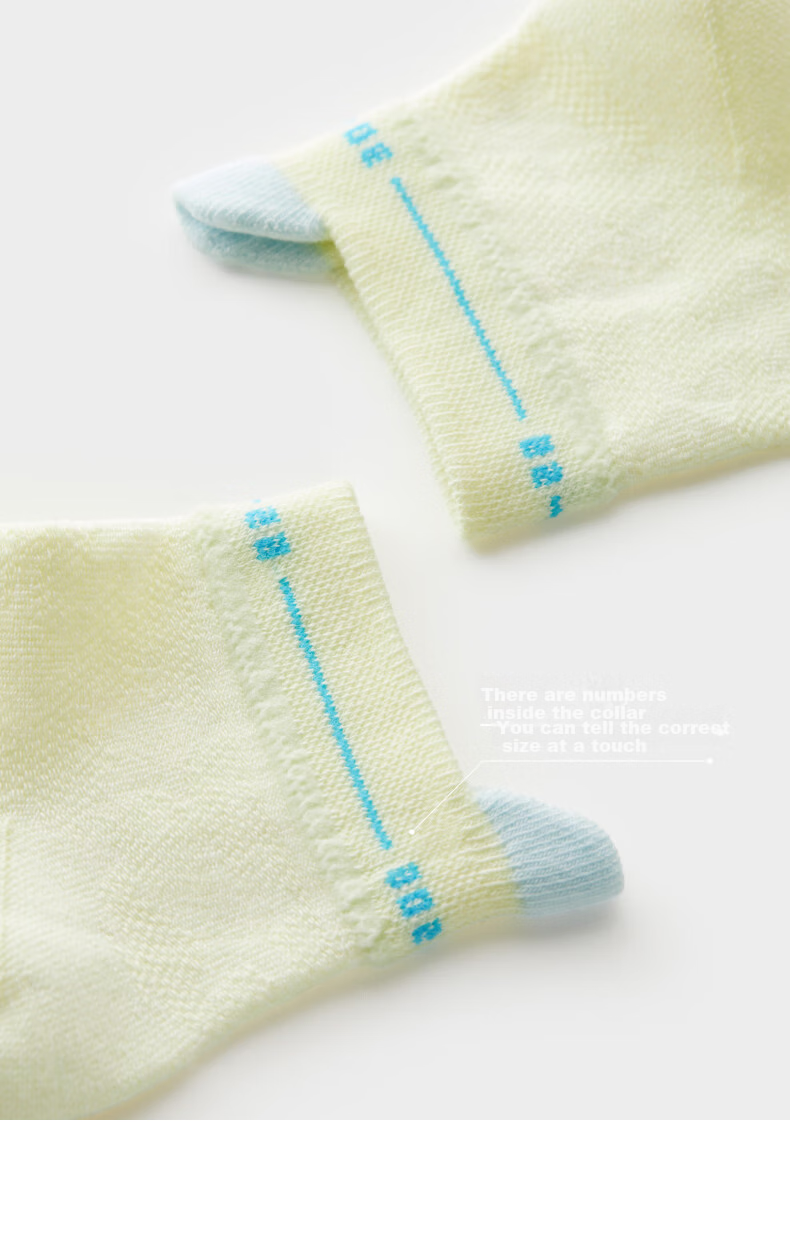 Bananain 302Cool Kids Antibacterial Mesh Jacquard Breathable Short Socks for Boys and Girls Ages 6-12 9