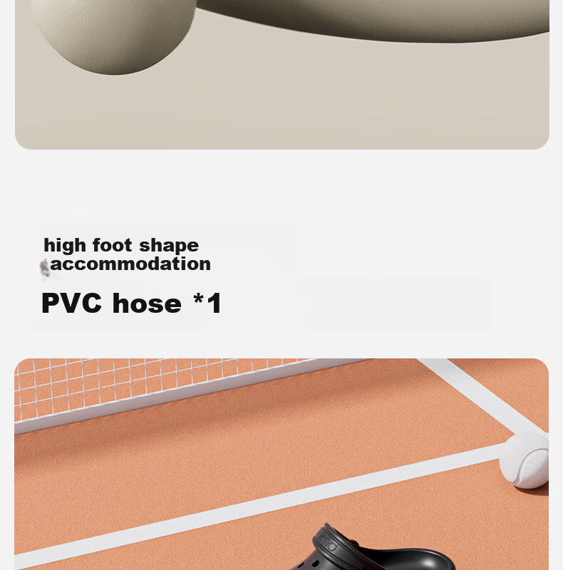 Puxijia Women's Summer Outdoor Hole Shoes Beach Sandals Non-Slip Cloud White Size 35-36 9