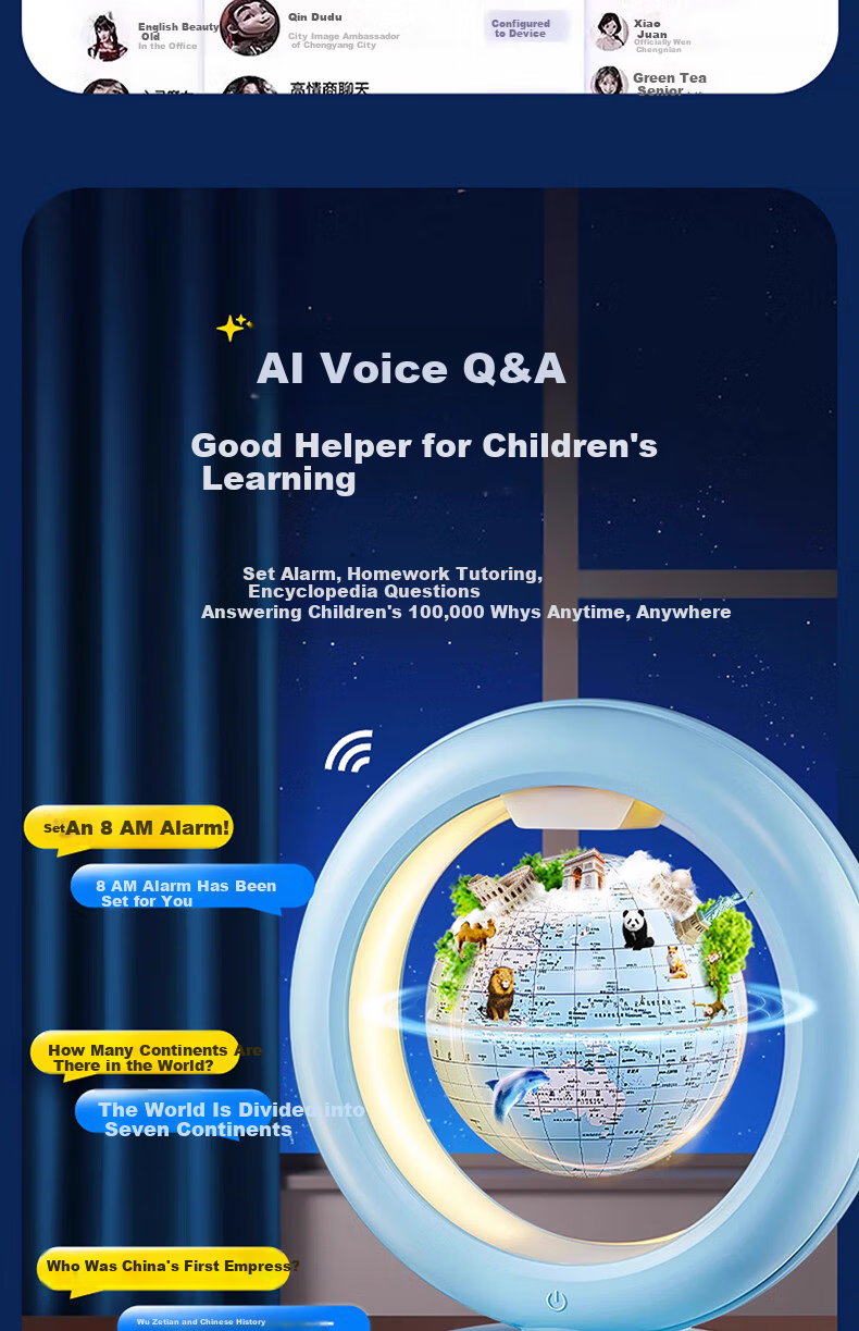 Mengduofu Bean Bag AI Magnetic Levitation Globe Children's Educational Toy 3D Stereo Boy Birthday Gift AR Companion Robot 5