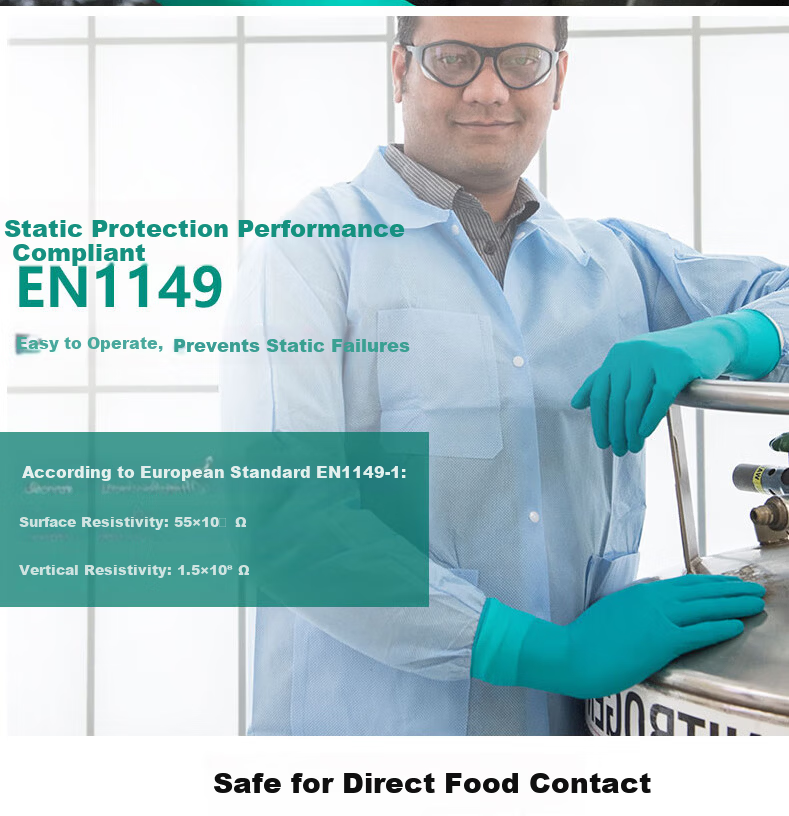 Ansell Disposable Nitrile Rubber Gloves Chemical Resistant Oil Resistant Acid and Alkali Resistant Laboratory Thickened Non-slip Wear-resistant Gloves 92-600 (100 pcs/box) S 3