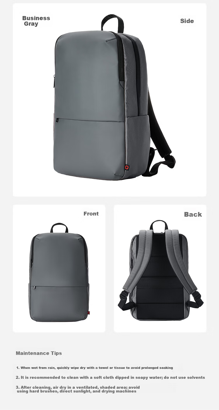 JD Jingzao Stage Upgraded Travel Commuter Large Capacity Laptop Backpack Gray 10