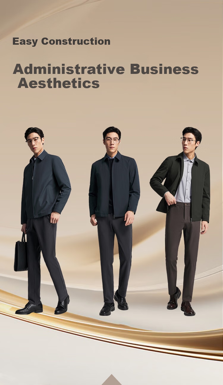 Youngor 2026 New 3D Tailored Slim Fit Waterproof Classic Business Commuter Executive Lapel Jacket Men Navy M 9