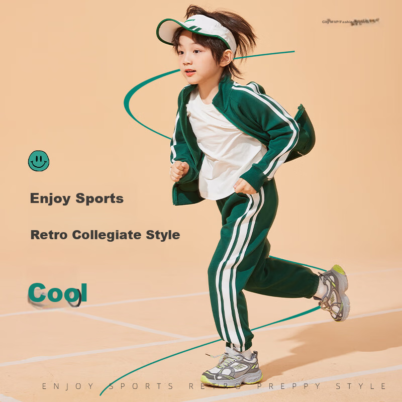 JEANSWEST Kids Sports Set 2025 Boys Spring Clothes Casual Two-Piece Girls Spring Autumn Jacket