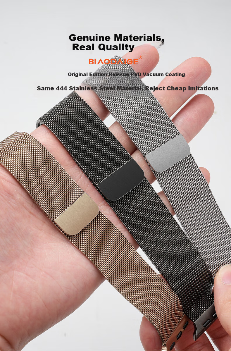 Biaodai Ge Compatible Apple Watch Band Milanese Loop Strap for Apple Watch Series 10/9/11/8/7 SE/Ultra 2/1/3 Breathable Summer Silver 45/46/49mm 6
