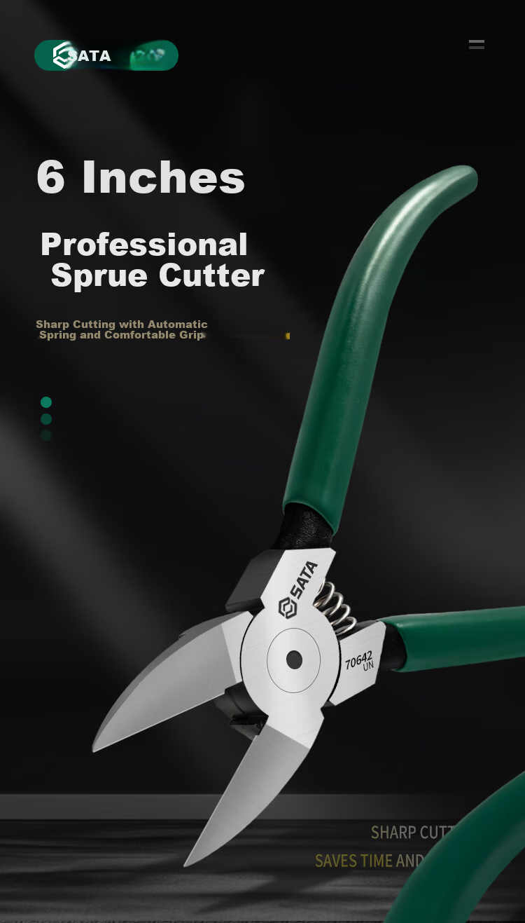 SATA 7" Plastic Sprue Cutter Resin Diagonal Pliers 70643 1
