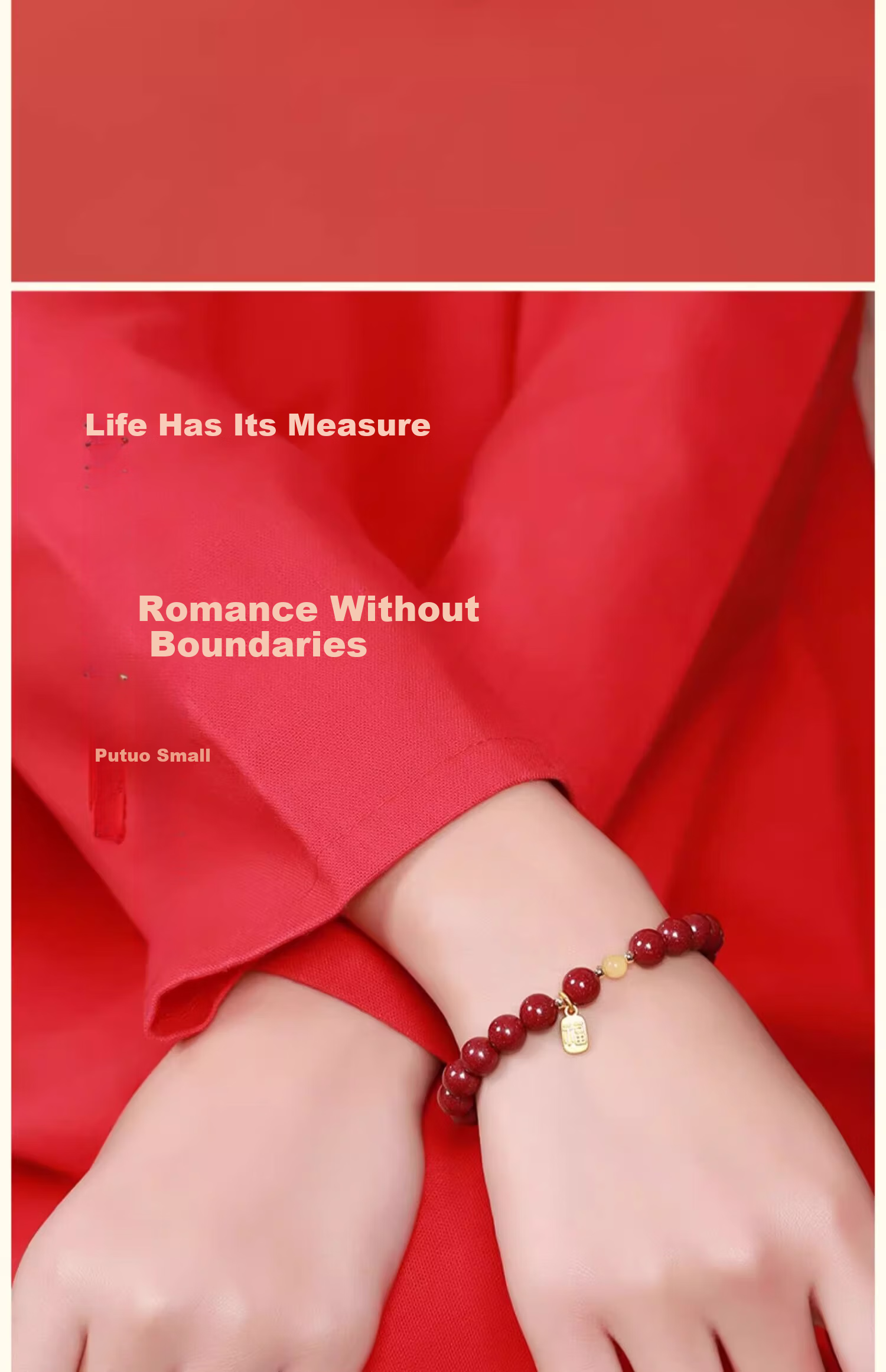 Putuo Mountain High Content Cinnabar Bead Amber Five Elements Bracelet Purple Gold Sand Bracelet Anniversary Gift for Men and Women 10