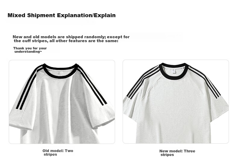 Jeanswest Women's Striped Short Sleeve T-Shirt Spring Summer New Two-Stripe Raglan American Style Cotton Loose Colorblock T-Shirt 7