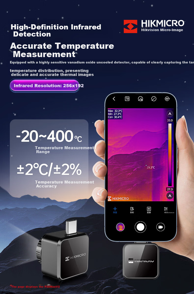 HIKMICRO Thermal Imager Mobile Infrared Thermal Camera HD Night Vision Temperature Measurement Inspection Leak Detection P20 V2 4