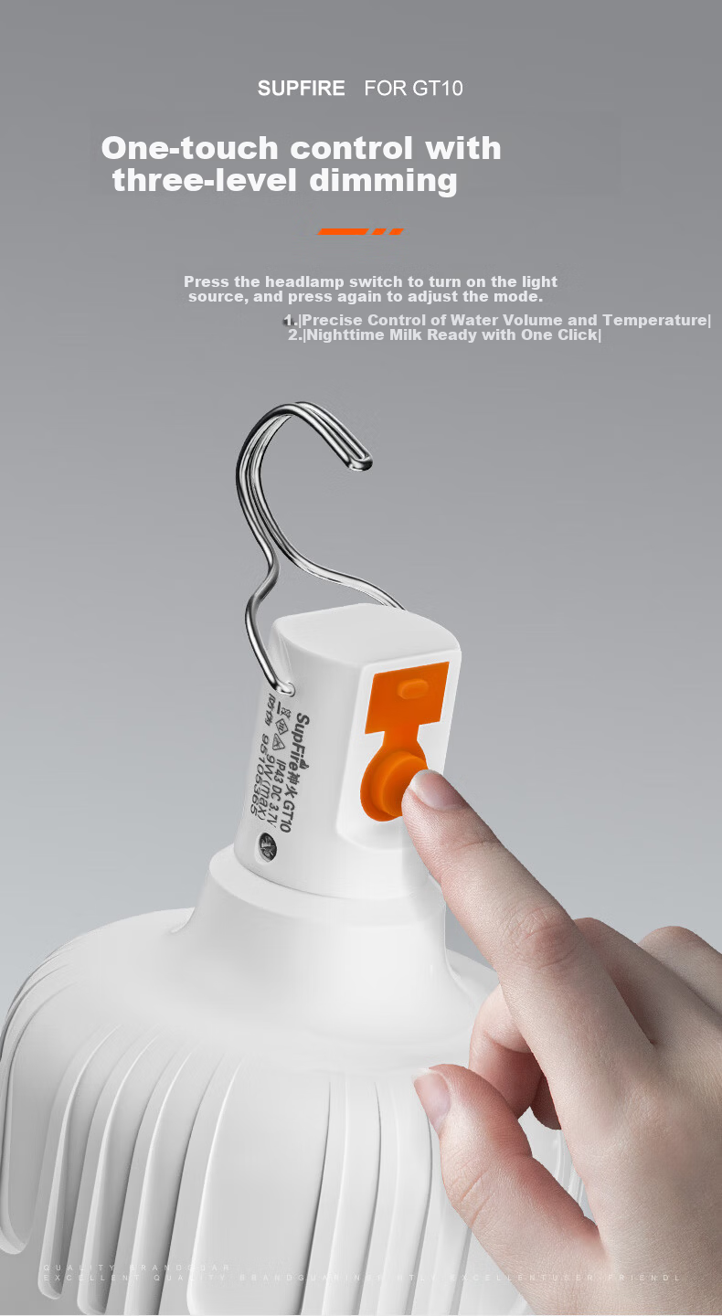 SupFire GT10-S Rechargeable Bulb, Emergency Light, Camping Lamp, Hanging Lamp, Outdoor Light, Night Market Stall Light, Illumination Lamp for Home Use 5
