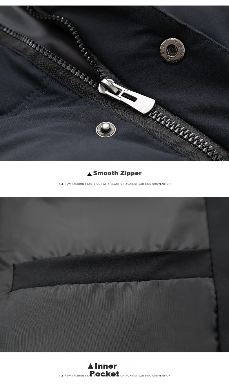 ROMON Men's Cotton Jacket Winter Coat Trendy Business Cotton-Padded Jacket Middle-Aged and Elderly Warm Cotton Coat Dad Style 2517 Black 4XL 20