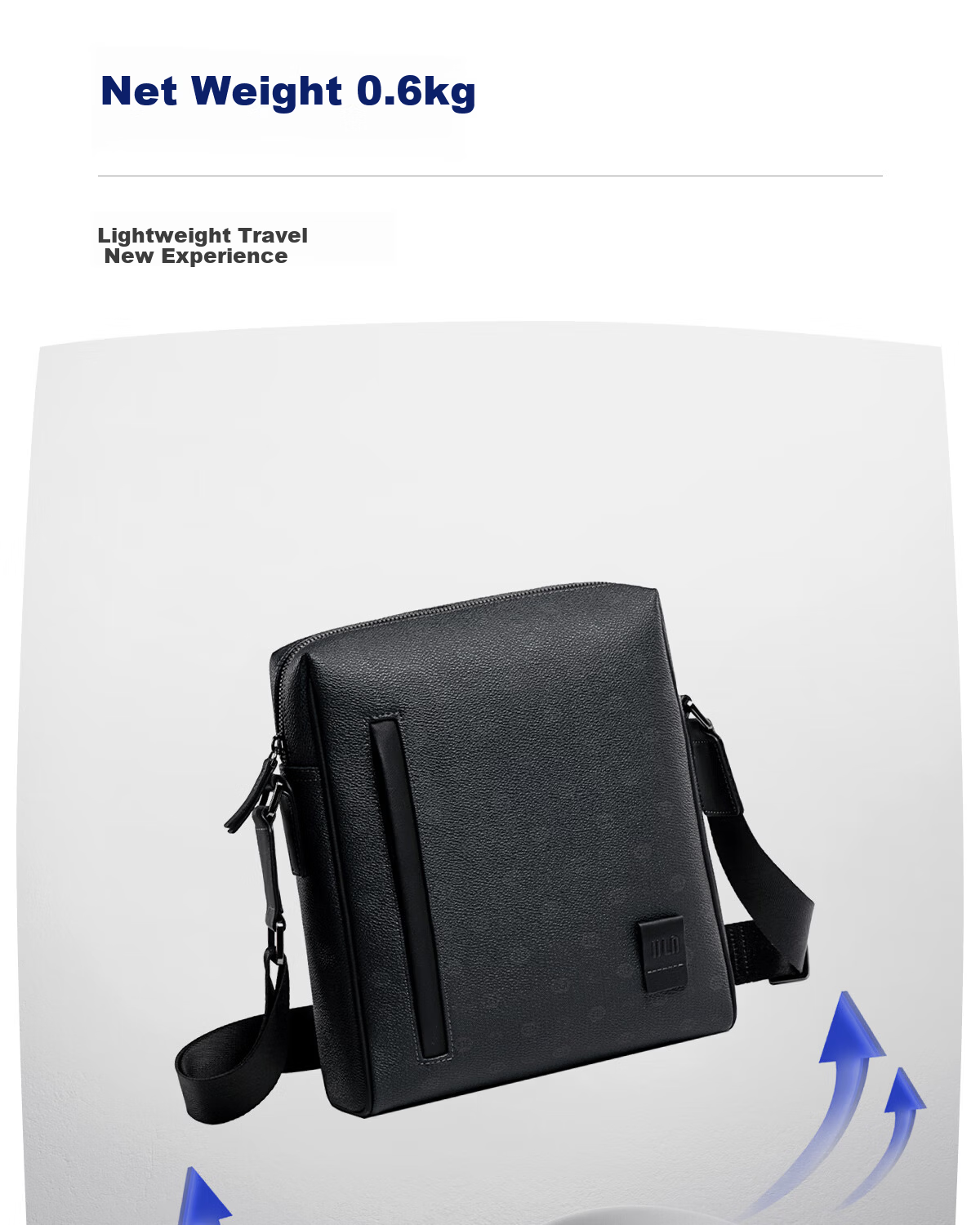 HLA Home【Birthday Gift】Men's Crossbody Bag Dad Business Shoulder Bag Genuine Leather Monogram 2026 New Model 7