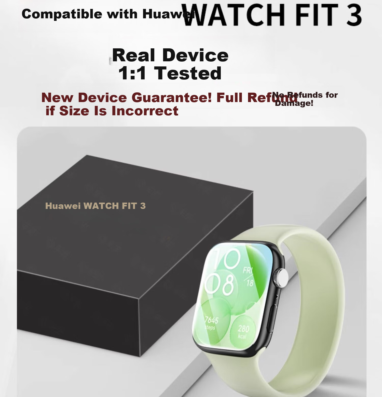 Smorss [2-Pack AR Anti-Reflection Instant Application Screen Protector] Compatible with Huawei Watch Fit 4 Pro Tempered Glass Film, Anti-Glare Full Coverage Protective Film 1